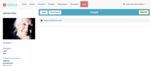 alska dashboard add legal documents